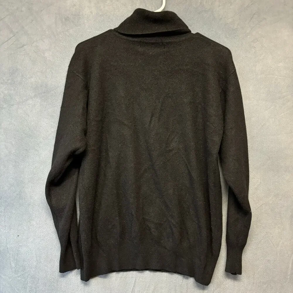 Vintage Fiovana 100% Cashmere Turtleneck Sweater Cozy Preppy Academia Golf Polo